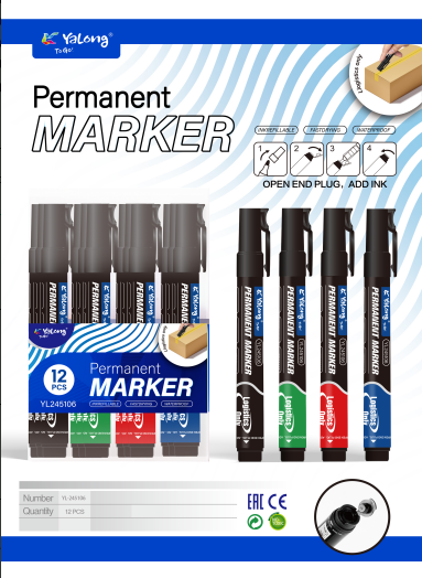 Marqueur Permanent + Cutter Vert rechargable