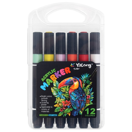 MARQUEUR YALONG ACRYLIQUE 12 PCS