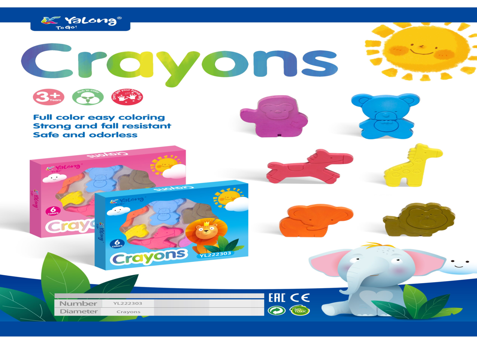 Crayon Pastel Forme Animal